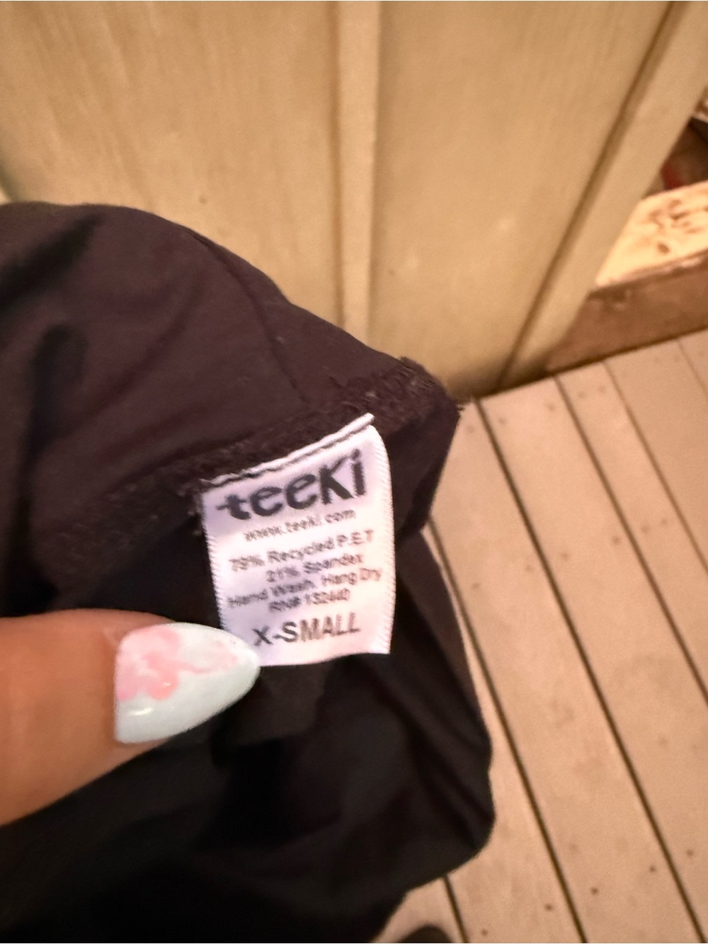 teeki Black Active Shorts with Logo Tag
